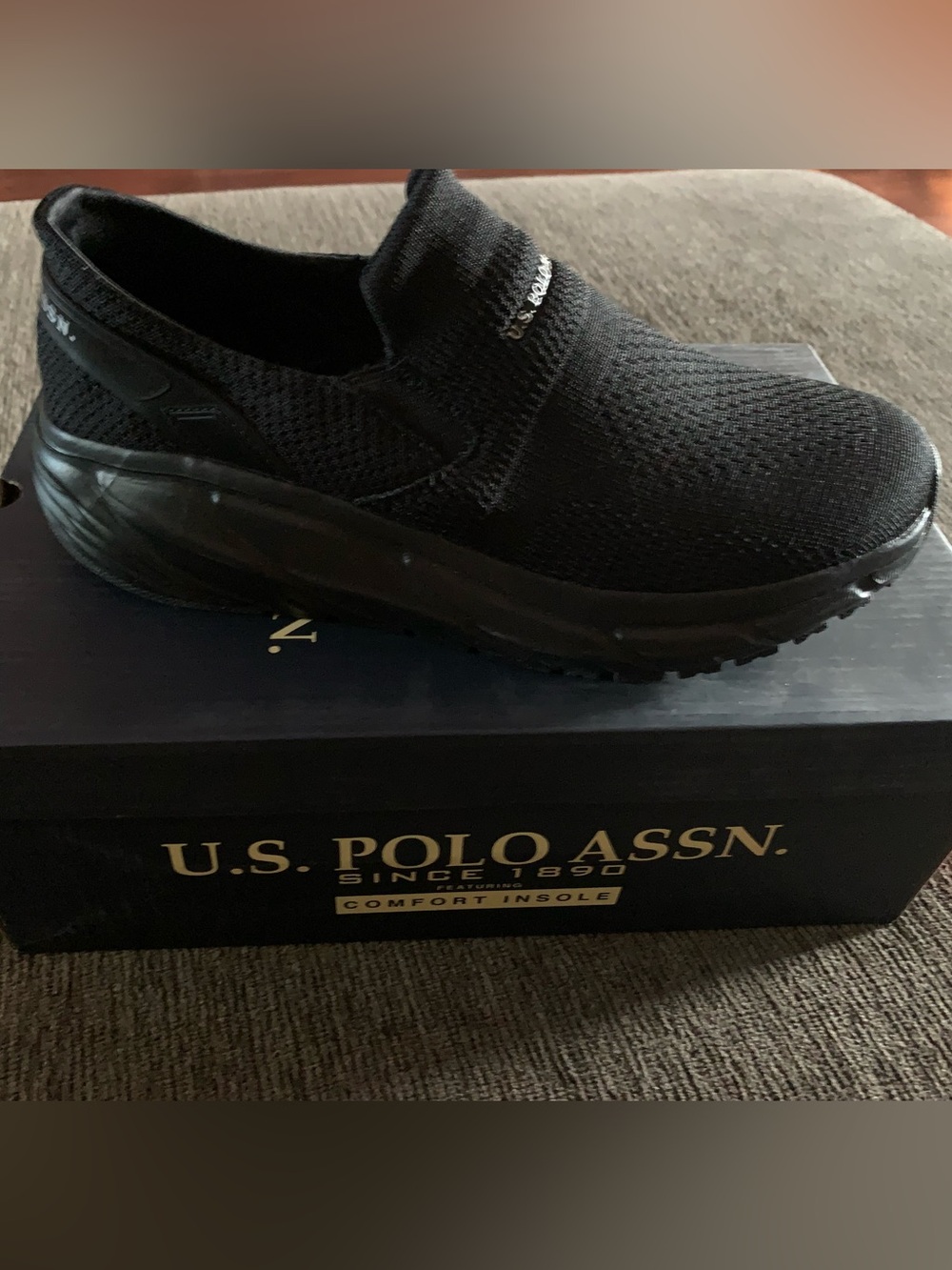 U.S. Polo Assn. Comfort Insole Womans slip-On Athletic Shoes — Black